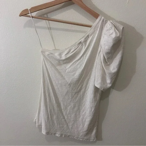 Nation LTD Paulina One Shoulder Tee Off White XS - Picture 5 of 8
